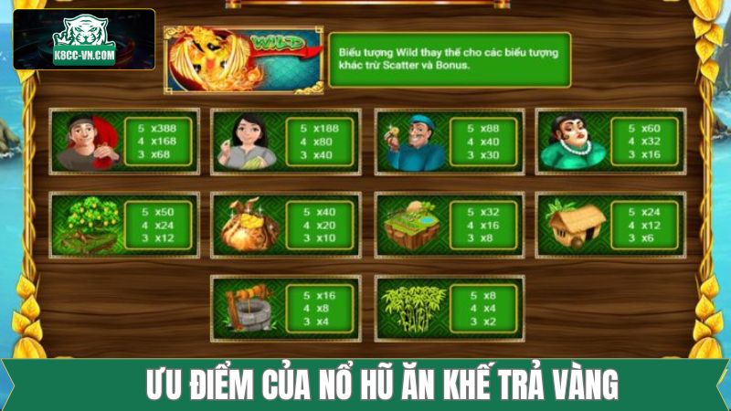 Nổ Hũ Ăn Khế Trả Vàng - Siêu Phẩm Đổi Thưởng Thú Vị Tại K8cc 2 Tổng hợp những ưu điểm đặc biệt của nổ hũ ăn khế trả vàng